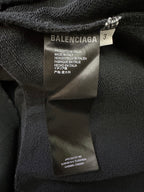 Balenciaga hoodie size and product label on inner seam