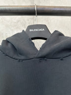 Balenciaga hoodie neckline with hood and inner neck tag