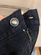 Louis Vuitton dark denim pants zipper fly and logo button