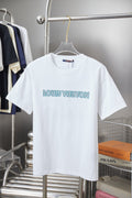 Louis Vuitton logo T-shirt in white with turquoise front graphic print