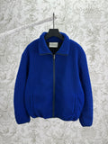 Givenchy blue fleece zip jacket with stand collar