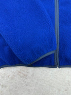 Givenchy blue fleece jacket hem with zipper and rib trim