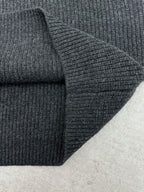 Gucci dark charcoal knit sleeve with ribbed cuff