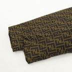 Long jacket with all-over FF pattern, folded hem detail