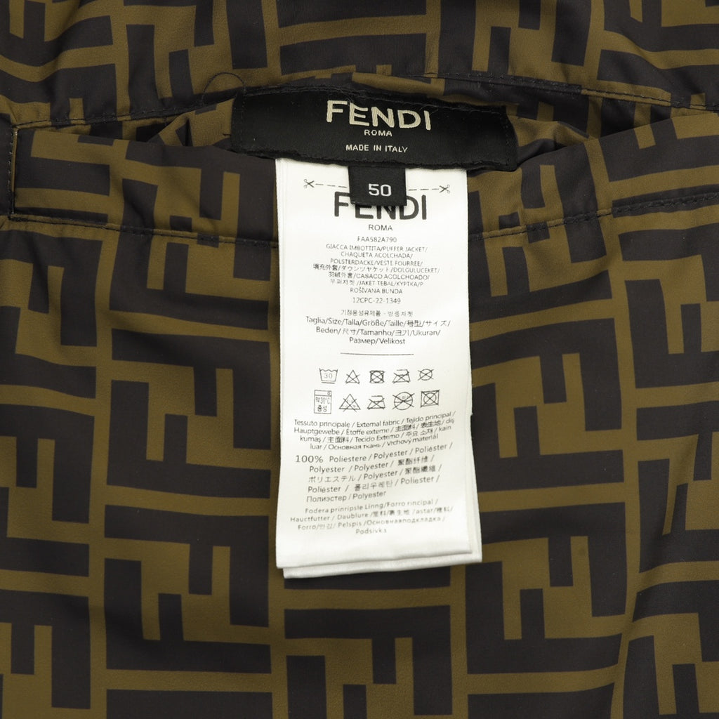 Fendi hooded jacket size label and care tag inside