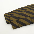 Fendi padded jacket sleeve and hem with diagonal olive and dark stripes