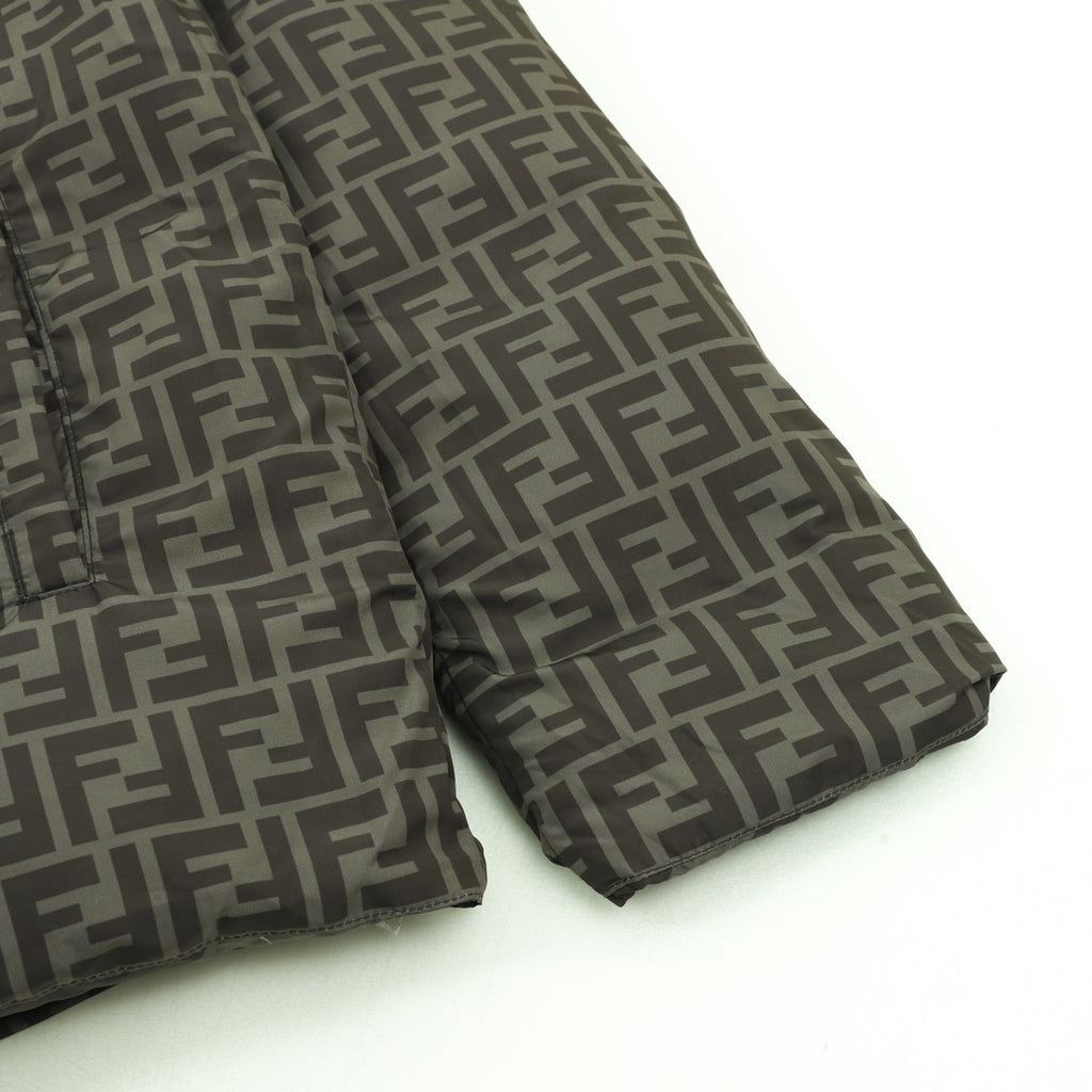 Fendi patterned puffer sleeve with buttoned cuffs