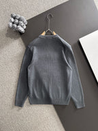 Burberry crewneck knit sweater, dark gray plain back