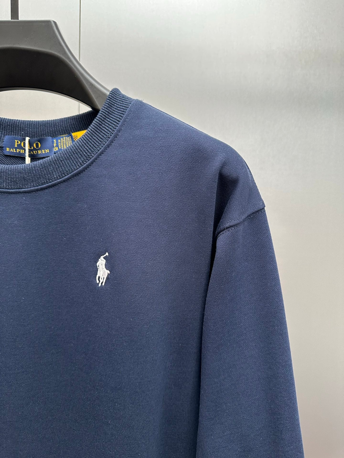 Polo Ralph Lauren sweatshirt chest logo with ribbed crew neckline
