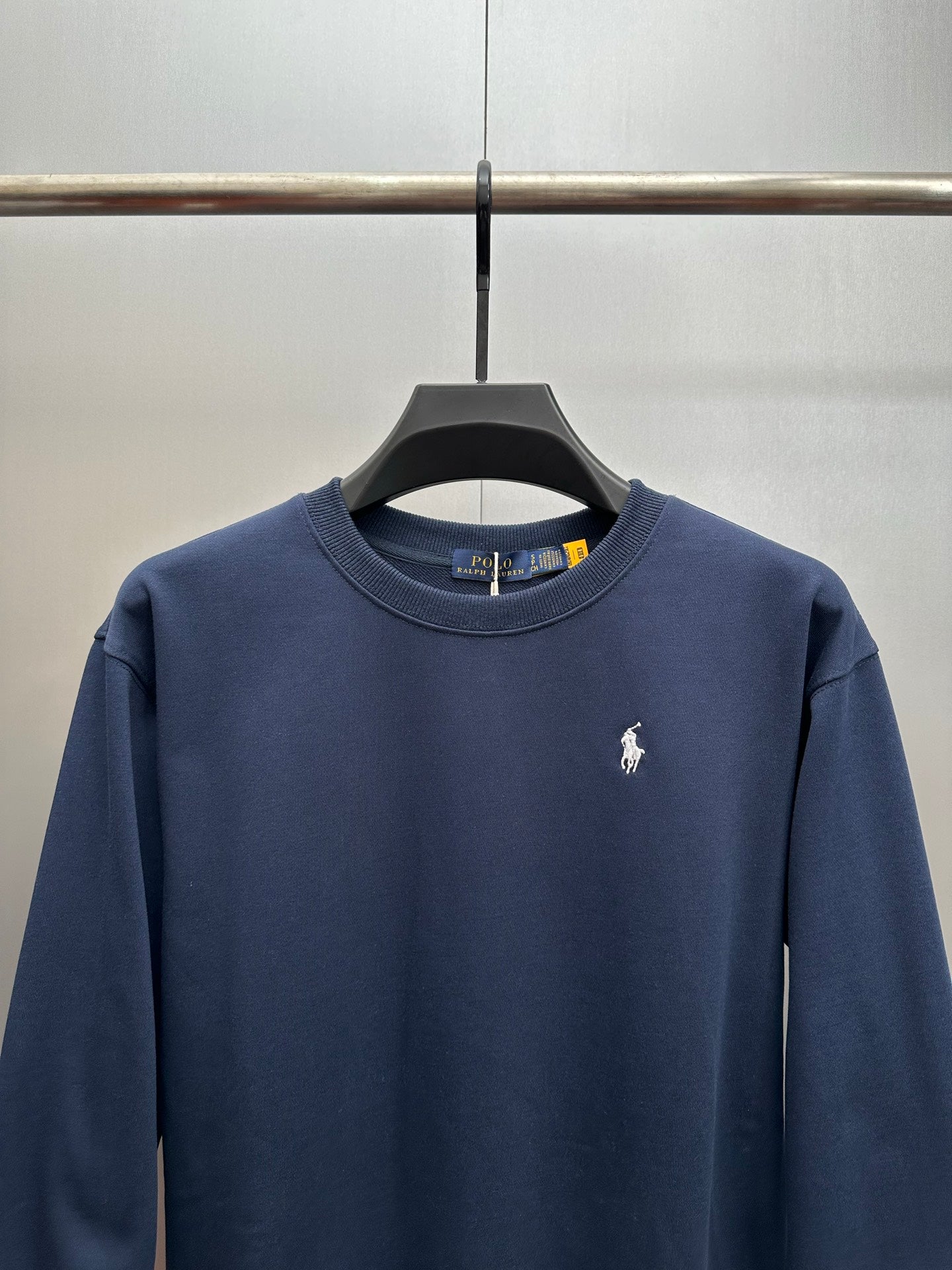 Polo Ralph Lauren crewneck sweatshirt with ribbed crew neck and small horse logo