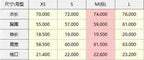 Size chart with measurements for Fendi short-sleeve T-shirt: XS to L