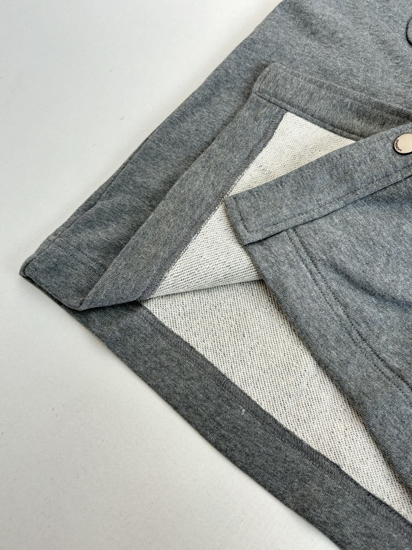 Givenchy gray trousers with side seam and button closure