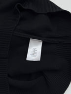 Dior black knit sweater neck label with ribbed knit collar