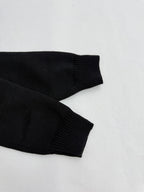 Dior black knit sweater sleeve end with ribbed cuff