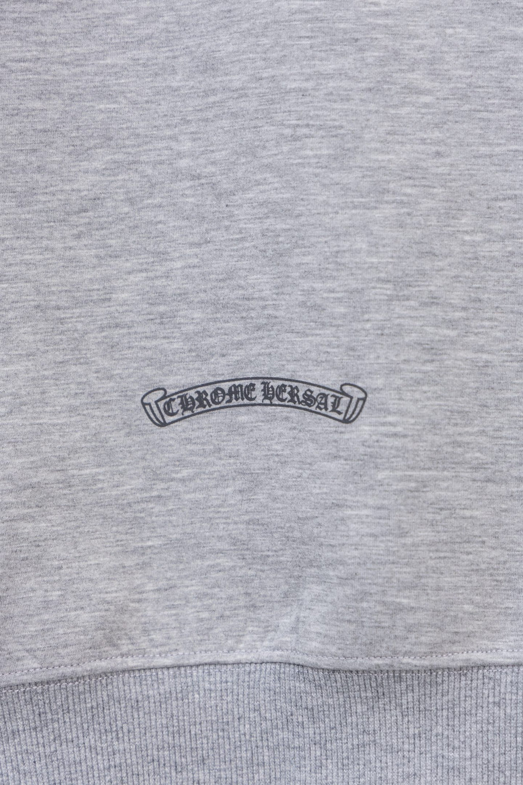 Heather gray zip-up hoodie chest logo patch