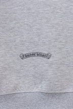 Heather gray zip-up hoodie chest logo patch