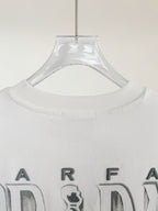 White Prada T-shirt collar with top embroidered logo lettering