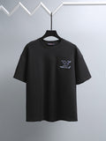 Louis Vuitton black short-sleeve T-shirt with chest graphic
