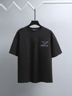 Louis Vuitton black short-sleeve T-shirt with chest graphic