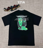 Off White graphic T-shirt, black with 'IMPRESSIONISM' and green portrait back print