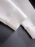 Versace white sweatshirt sleeve cuff and hem