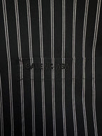 Balenciaga striped shirt fabric, dark navy with white vertical pinstripes