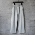 Balenciaga pants with elastic waistband and wide leg in light gray