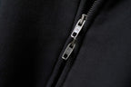 Balenciaga zip-up hoodie close-up of metal zipper pull and slider