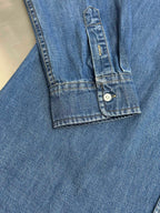 Ralph Lauren blue denim shirt sleeve and cuff with button placket detail