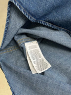 Ralph Lauren blue denim shirt with inner label visible near neckline
