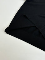 Black Versace crewneck sweater ribbed hem and knit texture