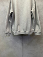 Givenchy grey crewneck sweatshirt with ribbed hem and sleeves