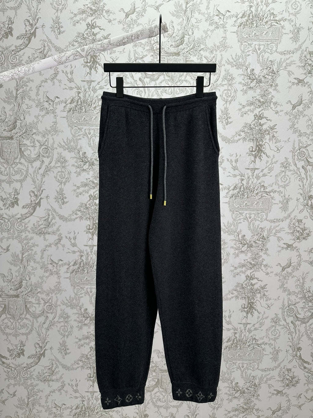 Louis Vuitton pants in dark color with drawstring waist and cuffed hem