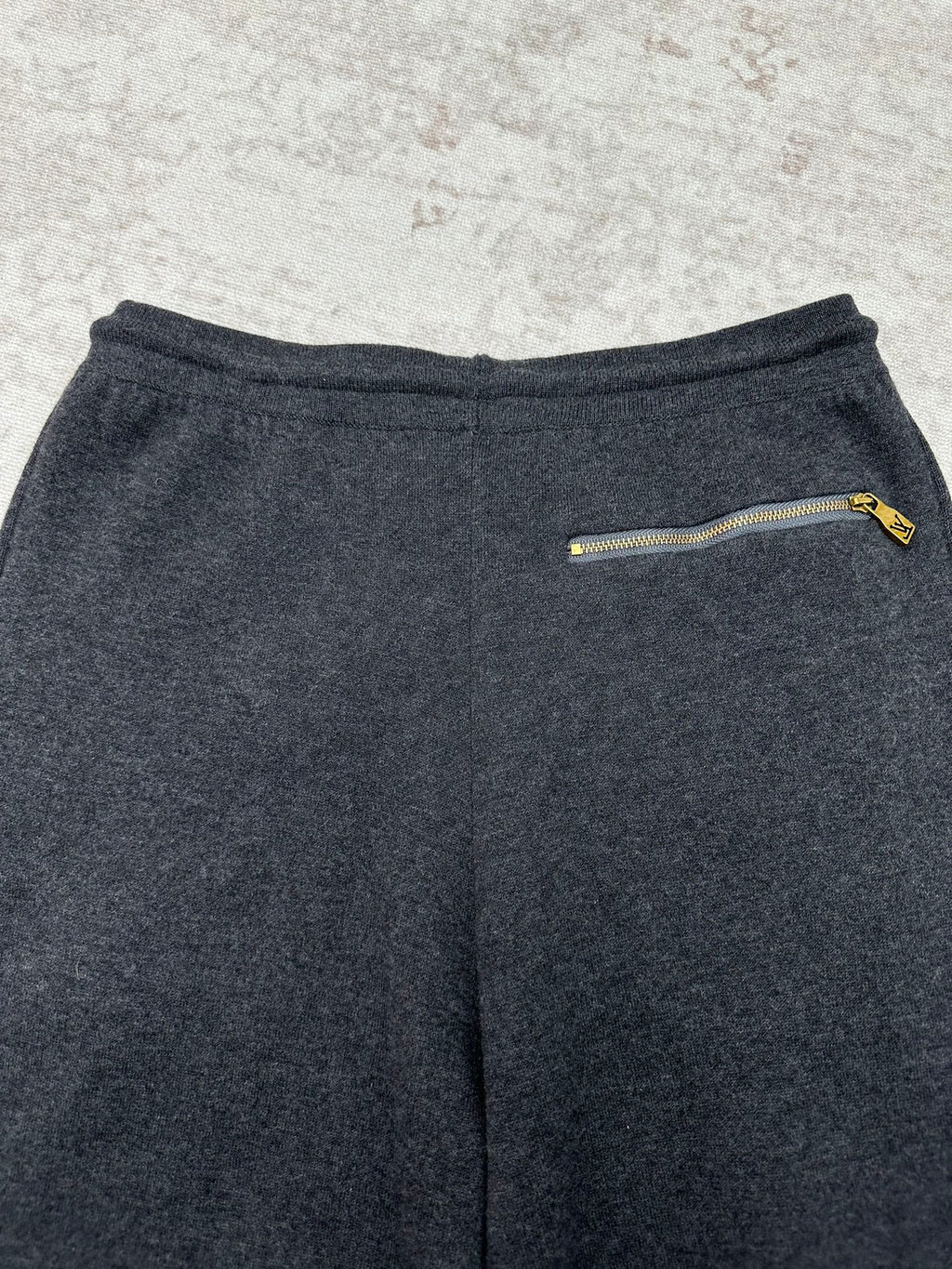 Louis Vuitton pants heather gray with zip pocket and elastic waist
