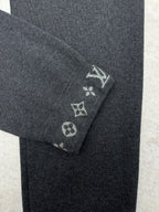 Louis Vuitton pants leg cuff with small embroidered logo pattern in light gray