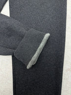 Louis Vuitton pants fabric detail at cuff with textured knit and dark color