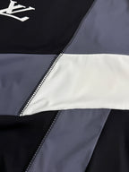 Louis Vuitton short-sleeve T-shirt side panel with stitched trim and blue/white color blocks