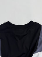 Louis Vuitton short-sleeve T-shirt back neckline with black fabric and blue side panel