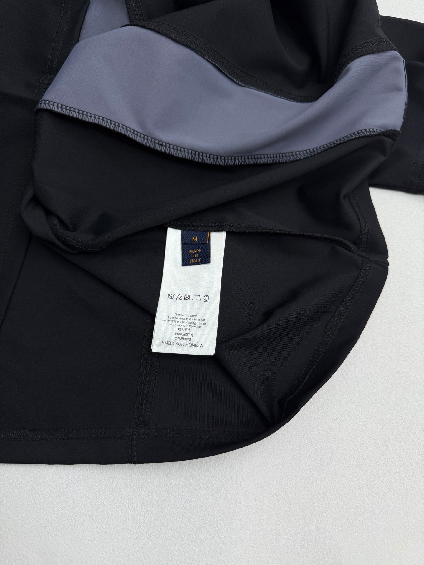Louis Vuitton short-sleeve T-shirt with size label inside neckline and black drawstring