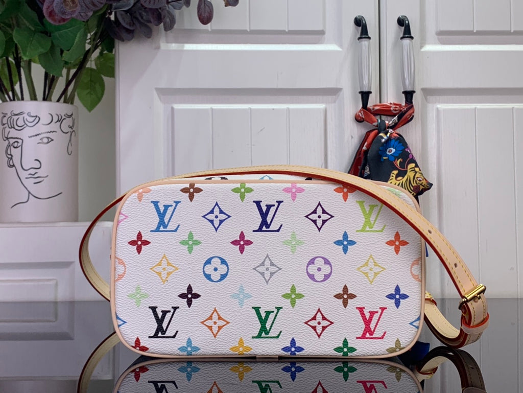 Louis Vuitton multicolor monogram crossbody bag with curved front and strap