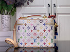 Louis Vuitton multicolor monogram top-handle bag with gold hardware