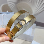 Gold glitter belt with oval crystal buckle and decorative metal frame