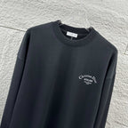 Dark long-sleeve sweatshirt with embroidered Christian Dior Atelier chest logo