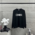 Black Dior crewneck sweatshirt with large DIOR logo print