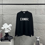 Black Dior crewneck sweatshirt with large DIOR logo print