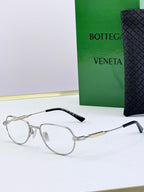 Bottega Veneta glasses with clear lenses and transparent frames