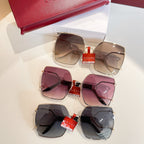 Gucci sunglasses set of four: square gold frames with assorted gradient lens colors