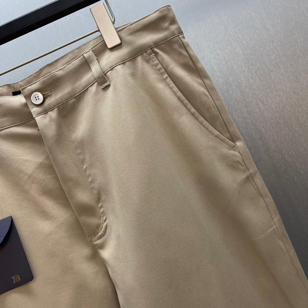 Louis Vuitton tan pants with side pockets and button at waistband
