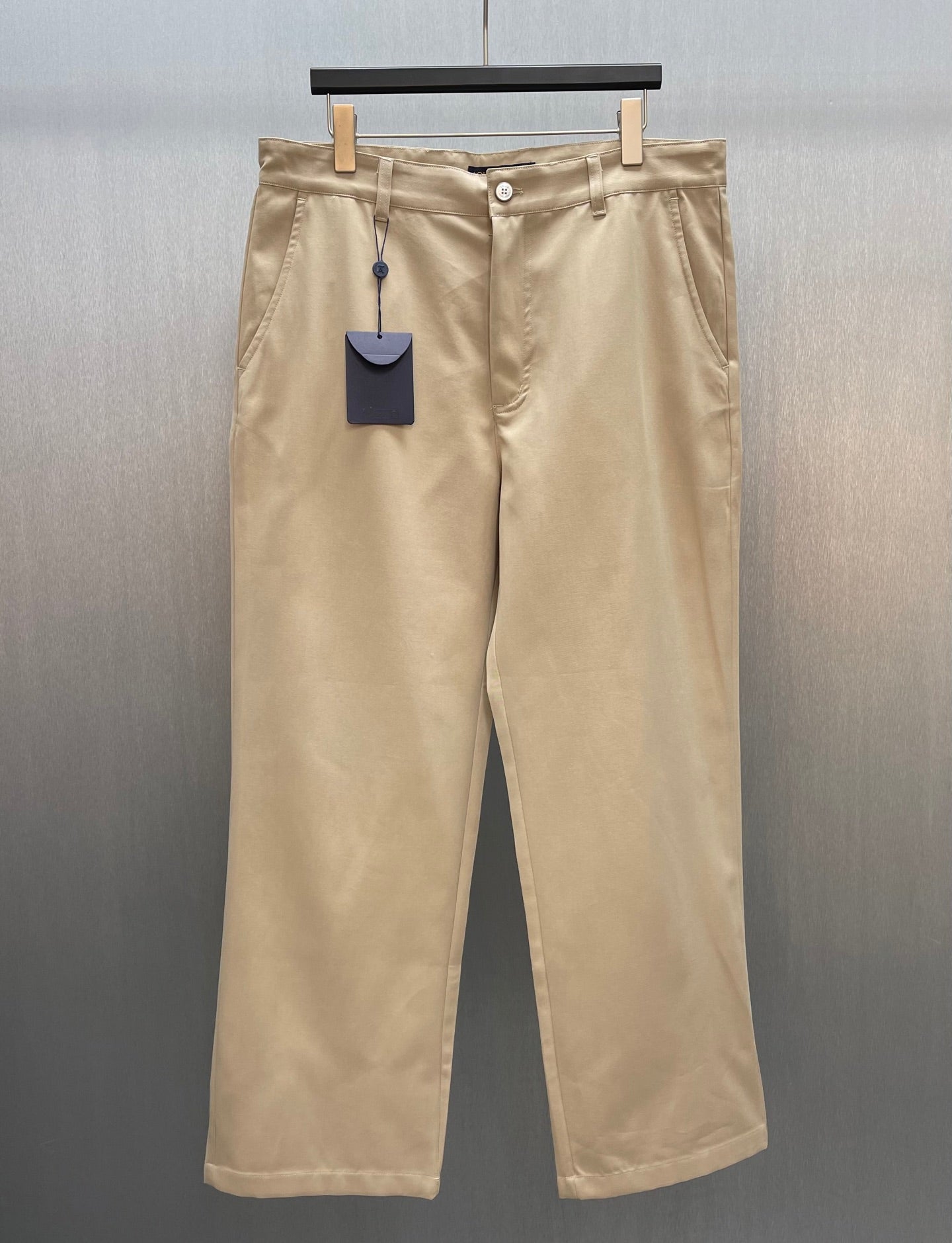 Louis Vuitton tan pants with front button closure and belt loops