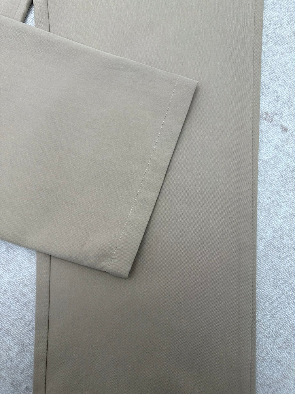 Louis Vuitton pants folded fabric with straight-leg shape, light beige